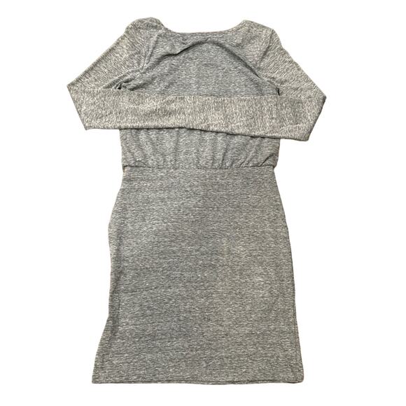 Leith Anthropologie Women's Blouson Bodycon Ruched Dress Heather Gray Size M - Picture 3 of 9